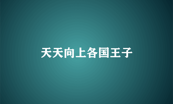 天天向上各国王子