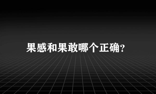 果感和果敢哪个正确？