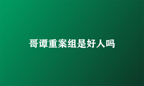 哥谭重案组是好人吗