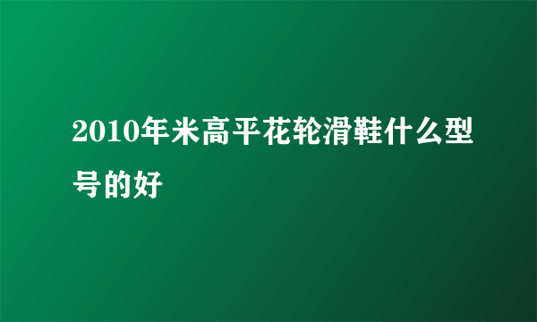 2010年米高平花轮滑鞋什么型号的好