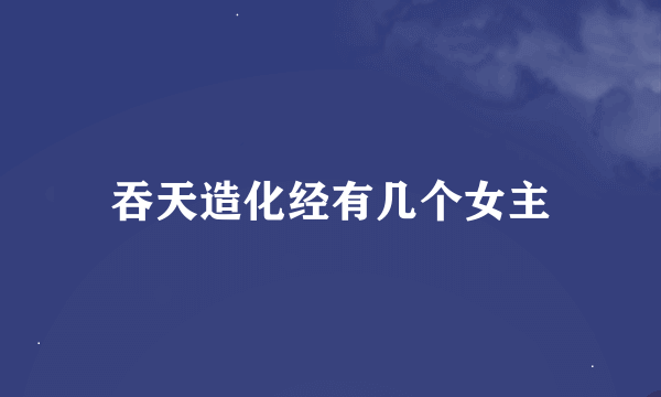吞天造化经有几个女主