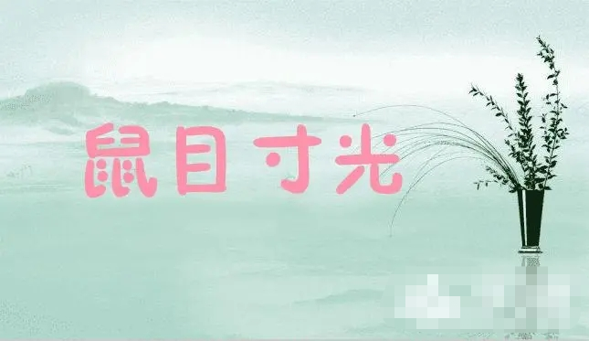 鼠目寸光是什么意思
