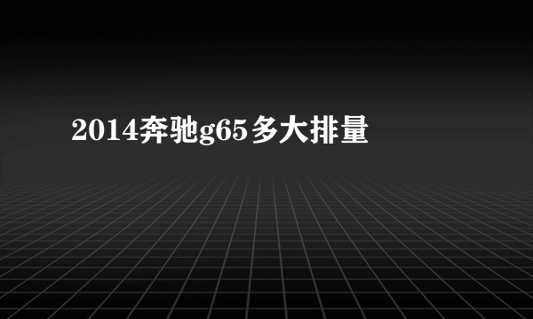 2014奔驰g65多大排量