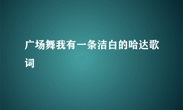 广场舞我有一条洁白的哈达歌词