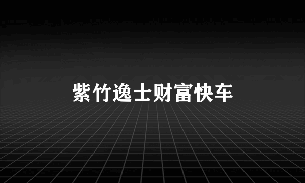 紫竹逸士财富快车