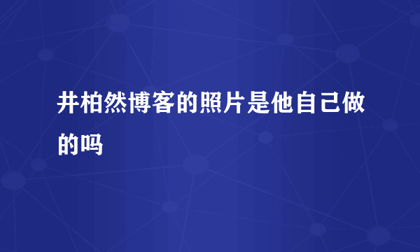 井柏然博客的照片是他自己做的吗