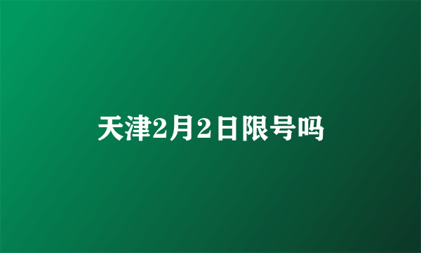 天津2月2日限号吗