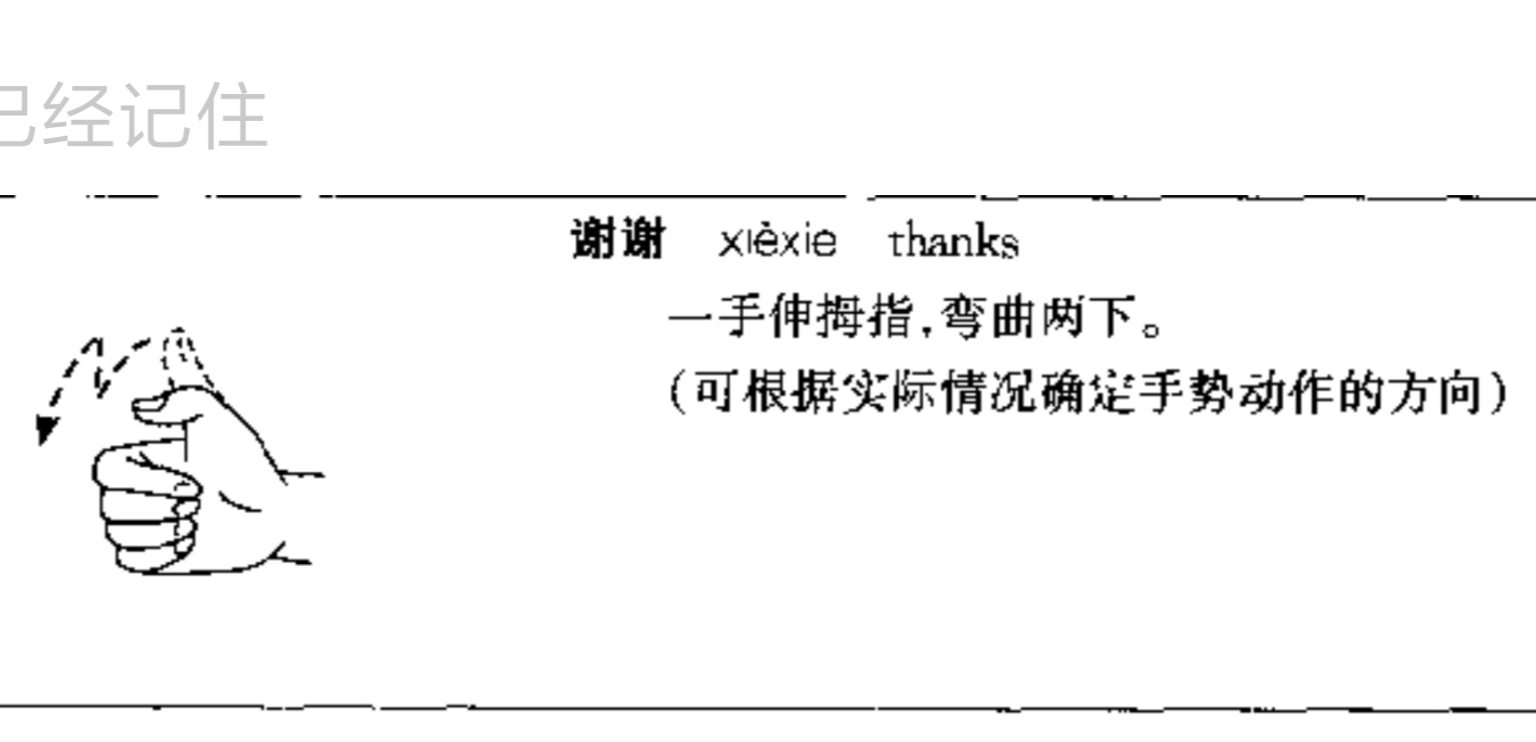 手语中的谢谢和不用谢怎么表示？