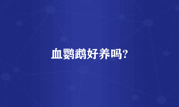 血鹦鹉好养吗?