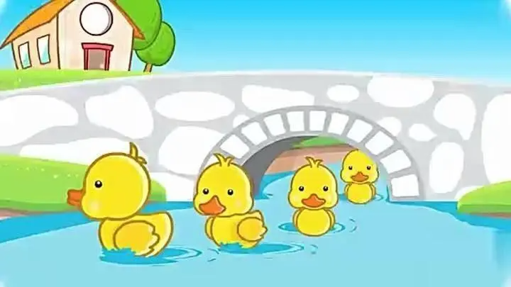 门前一条河游过一群鸭原文?
