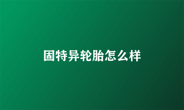 固特异轮胎怎么样