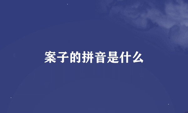 案子的拼音是什么