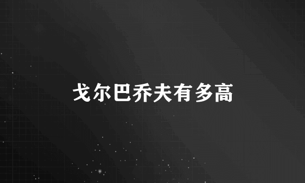 戈尔巴乔夫有多高