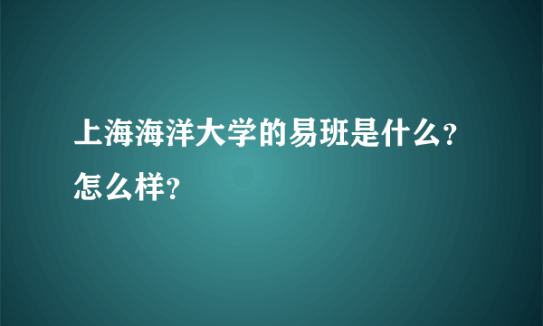 上海海洋大学的易班是什么？怎么样？