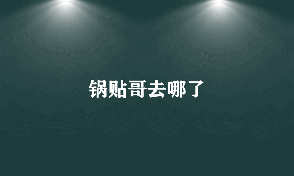 锅贴哥去哪了