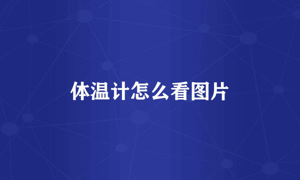 体温计怎么看图片