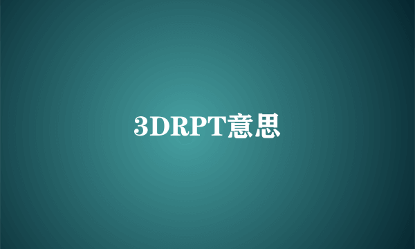 3DRPT意思