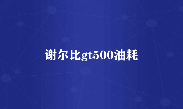 谢尔比gt500油耗