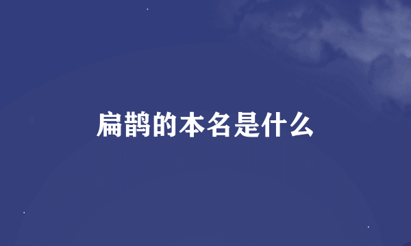 扁鹊的本名是什么