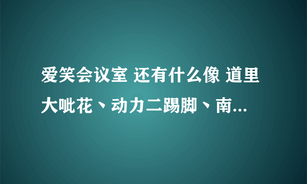爱笑会议室 还有什么像 道里大呲花丶动力二踢脚丶南岗小鞭丶香坊大呲花 和这些类似的搞笑的就行 多发点~