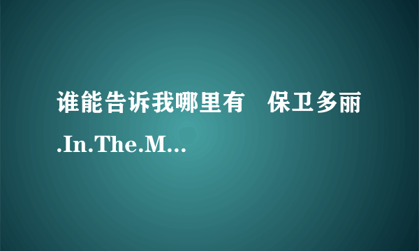 谁能告诉我哪里有   保卫多丽 .In.The.Mix.  的中文字幕,usher演的,我一直找不到这部电影的中文字幕