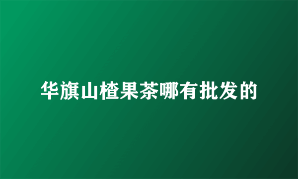 华旗山楂果茶哪有批发的