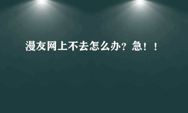 漫友网上不去怎么办？急！！