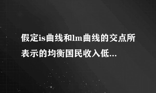 假定is曲线和lm曲线的交点所表示的均衡国民收入低于充分就业时的国民收入，为了不让利息率上升，政府