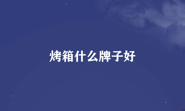 烤箱什么牌子好