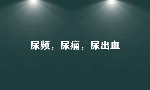 尿频，尿痛，尿出血