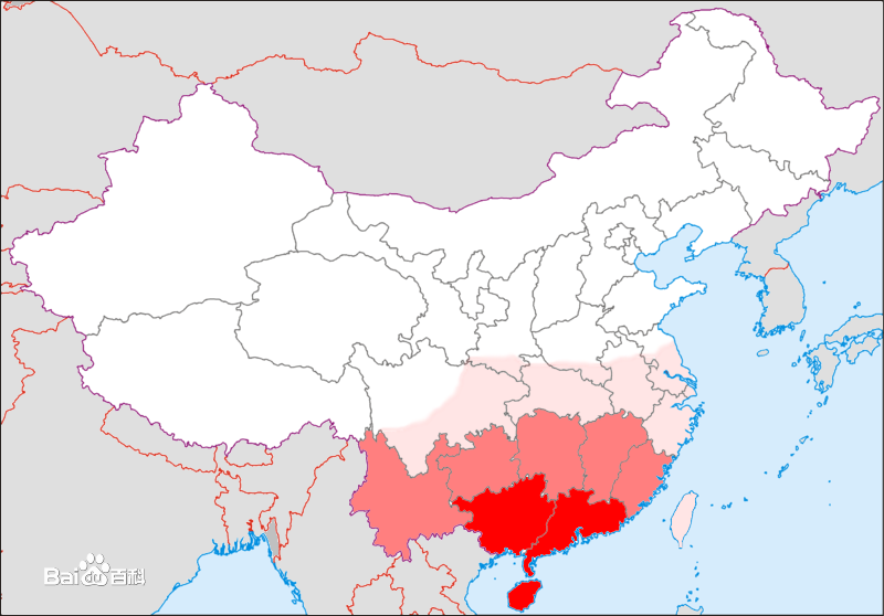 中国华南华北地图