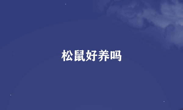 松鼠好养吗