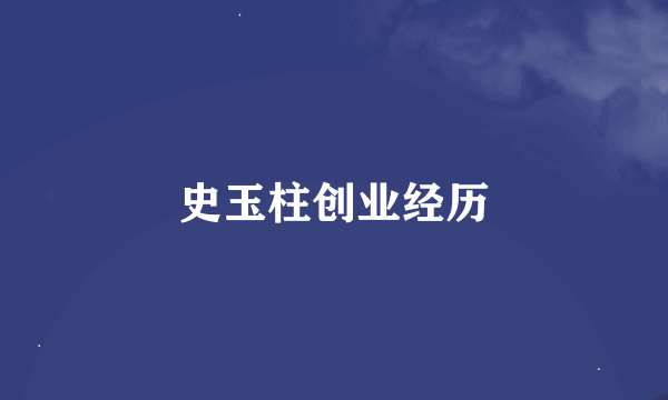 史玉柱创业经历