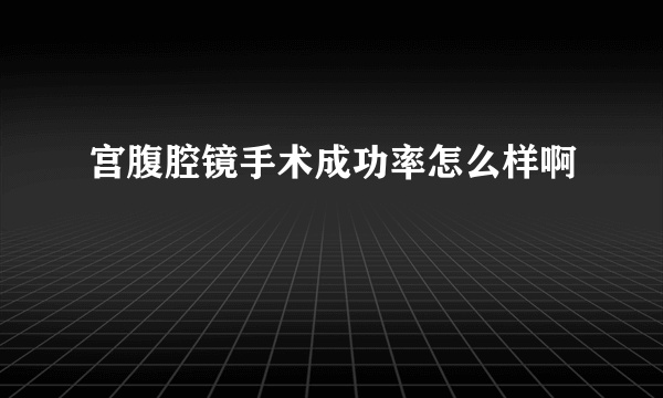 宫腹腔镜手术成功率怎么样啊