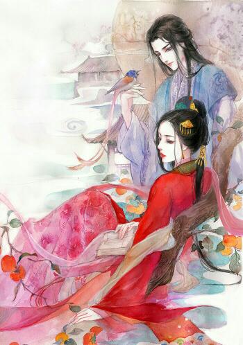 求四组古风图片，要男女初见时的情景，相思时的情景，亲吻时的情景，携手同行的情景。角色都要一样的！