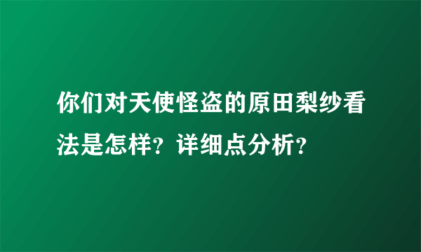 你们对天使怪盗的原田梨纱看法是怎样？详细点分析？