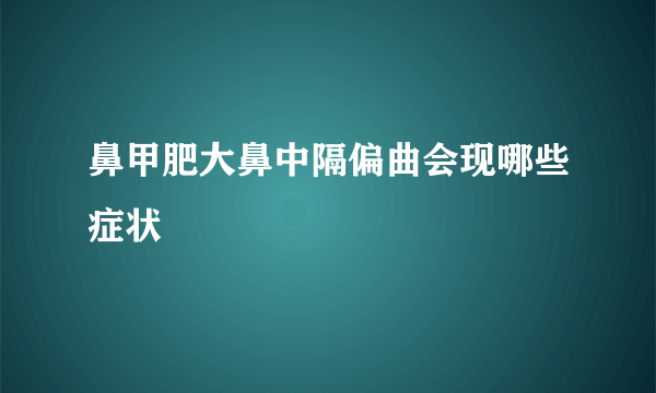 鼻甲肥大鼻中隔偏曲会现哪些症状
