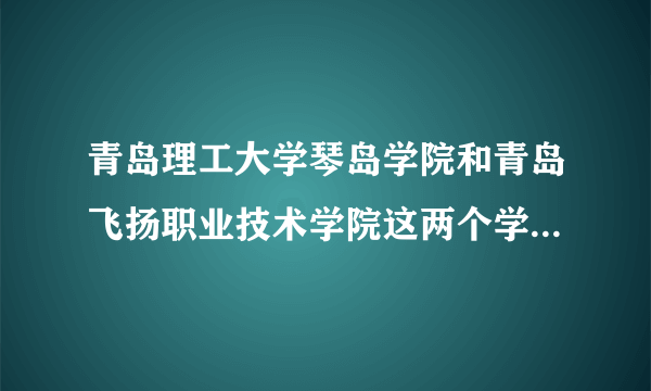青岛理工大学琴岛学院和青岛飞扬职业技术学院这两个学校哪个好？去哪个学校当老师比较好？