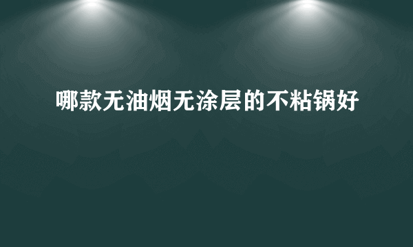 哪款无油烟无涂层的不粘锅好