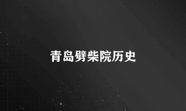 青岛劈柴院历史