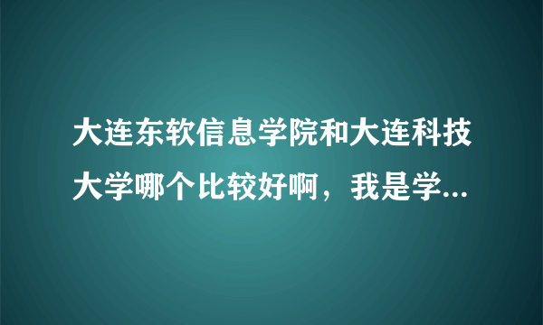 大连东软信息学院和大连科技大学哪个比较好啊，我是学美术的。