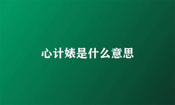心计婊是什么意思