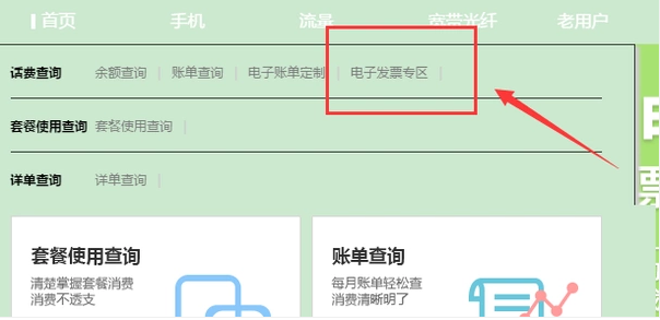 电信营业厅网上营业厅怎么打发票？