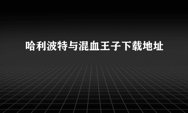 哈利波特与混血王子下载地址