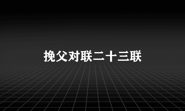 挽父对联二十三联