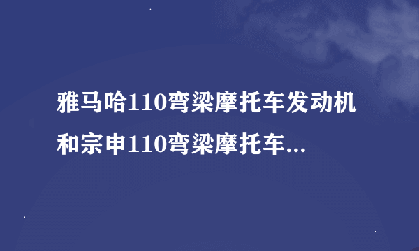 雅马哈110弯梁摩托车发动机和宗申110弯梁摩托车发动机，有什么区别？
