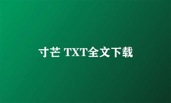 寸芒 TXT全文下载