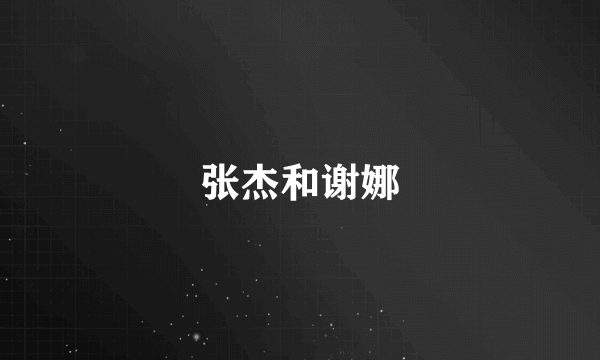 张杰和谢娜