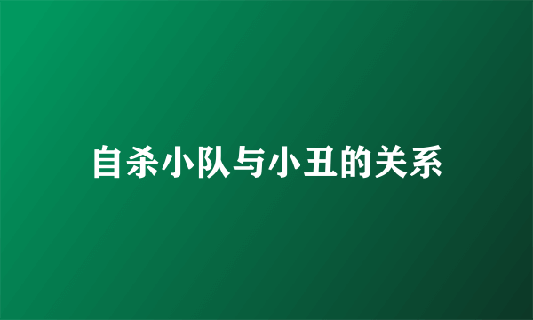 自杀小队与小丑的关系