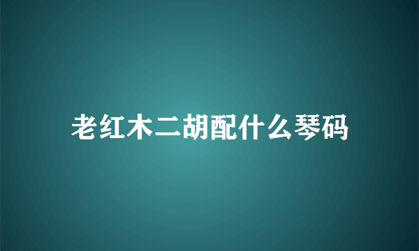 老红木二胡配什么琴码